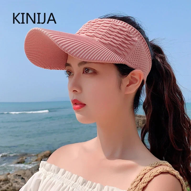 Anti-UV Sun Visor Hat – Breathable Adjustable Open Top Cap for Women & Men | Summer Sports, Golf, Tennis, Beach