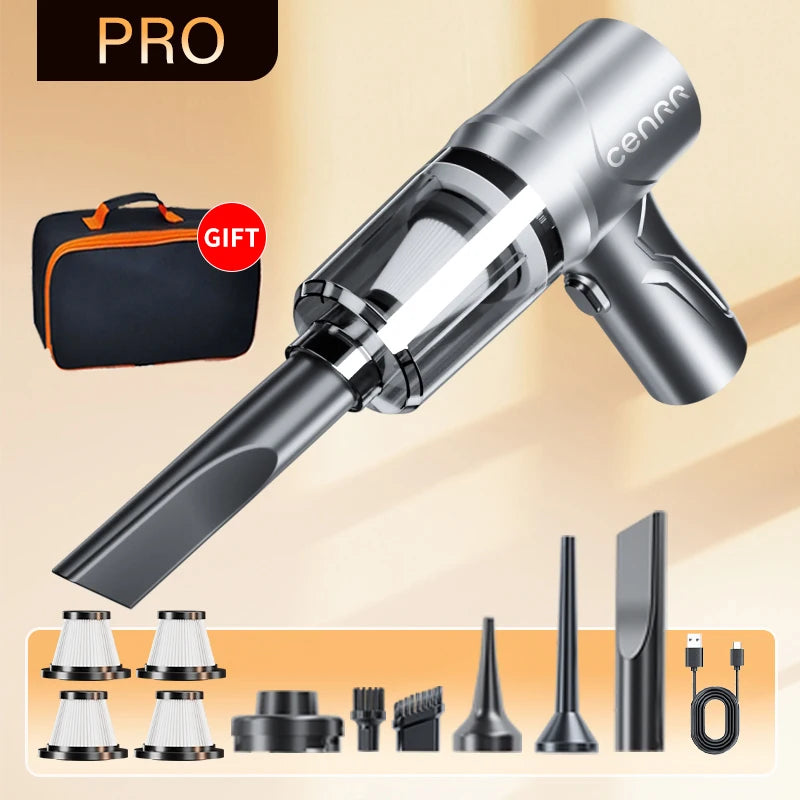 CENRR 895000PA Cordless Car Vacuum Cleaner – Powerful Handheld Wireless Portable Auto Cleaning Device
