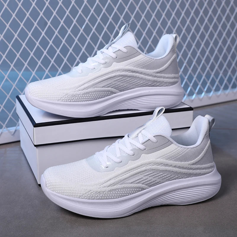 Women’s Breathable Mesh Sneakers – Lightweight Anti-Slip Lace-Up Summer Running & Hiking Athletic Shoes