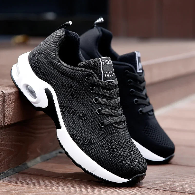 Women’s Platform Casual Sneakers – Breathable Mesh Running Shoes