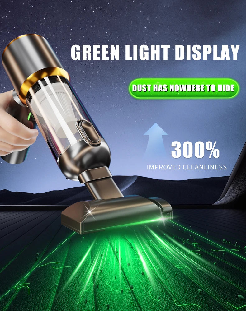 CENRR 998000PA Cordless Car Vacuum Cleaner – High Suction Handheld Portable Wireless Cleaning Machine for Car Interior and Home Use