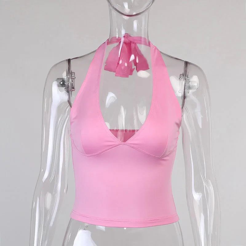 Off Shoulder Sexy Crop Top for Women – Sleeveless Backless Club & Summer Party Tank Top