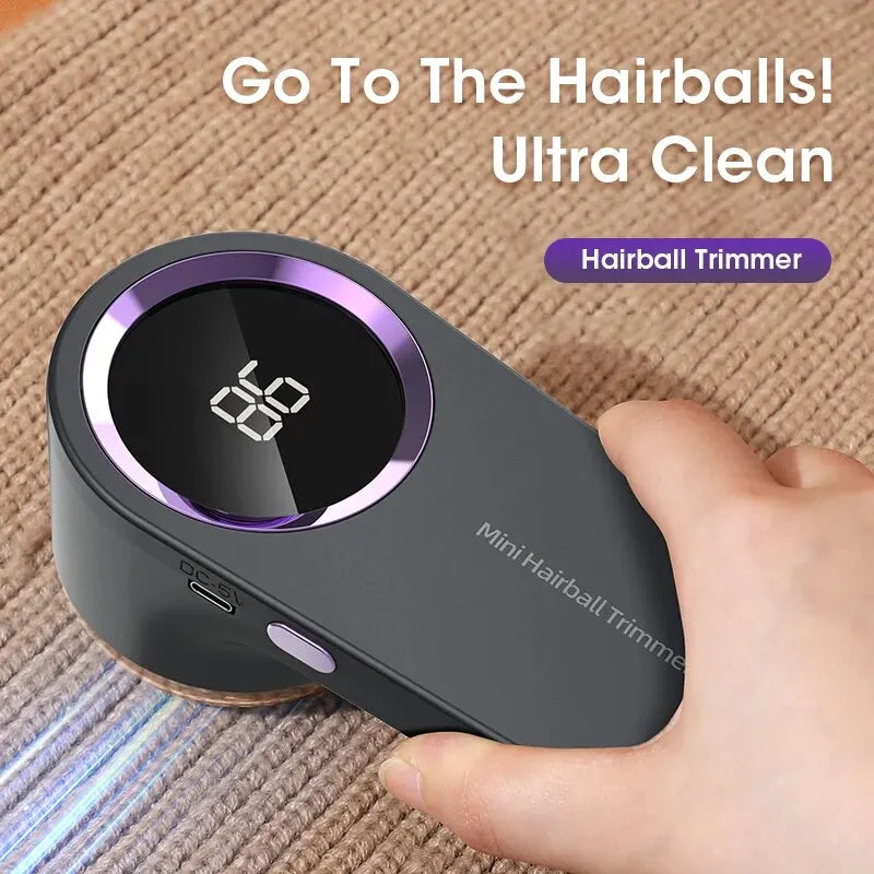 USB Rechargeable LED Electric Lint Remover for Clothes – 8000 RPM Fabric Shaver with Digital Display