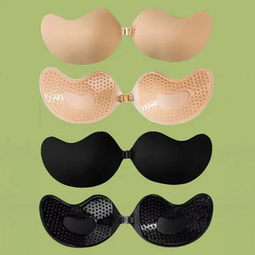 Invisible Silicone Stick-On Push Up Bra – Seamless Strapless Lift Breast Pads, Natural Color Breast Petals for Women (XT-002)