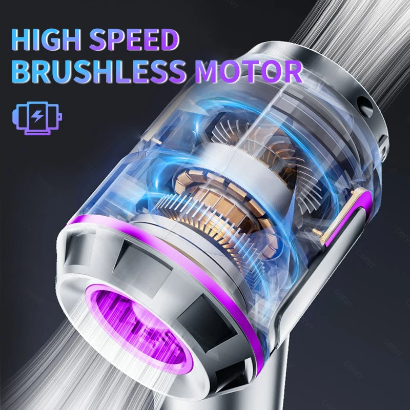 Cordless Mini Car Vacuum Cleaner 998000PA – Portable Handheld Blower for Car & Home Cleaning