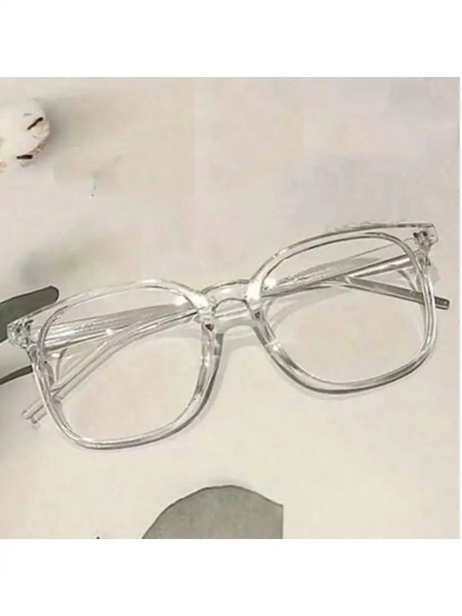 3-Pack Universal Square Frame Fashion Glasses – Clear Black Campus Style Eyewear for Back to School Use