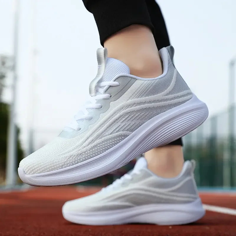 Women’s Breathable Mesh Sneakers – Lightweight Anti-Slip Lace-Up Summer Running & Hiking Athletic Shoes