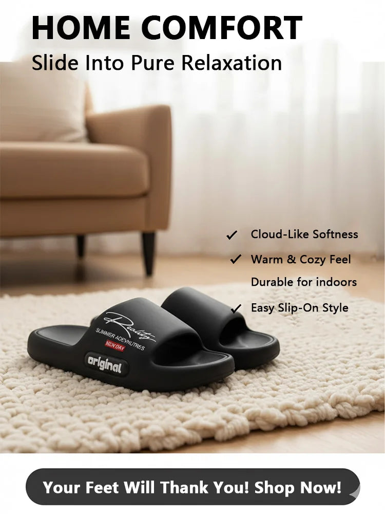 Lightweight EVA Men’s Summer Slippers – Soft Non-Slip Indoor & Outdoor Casual Home Shoes