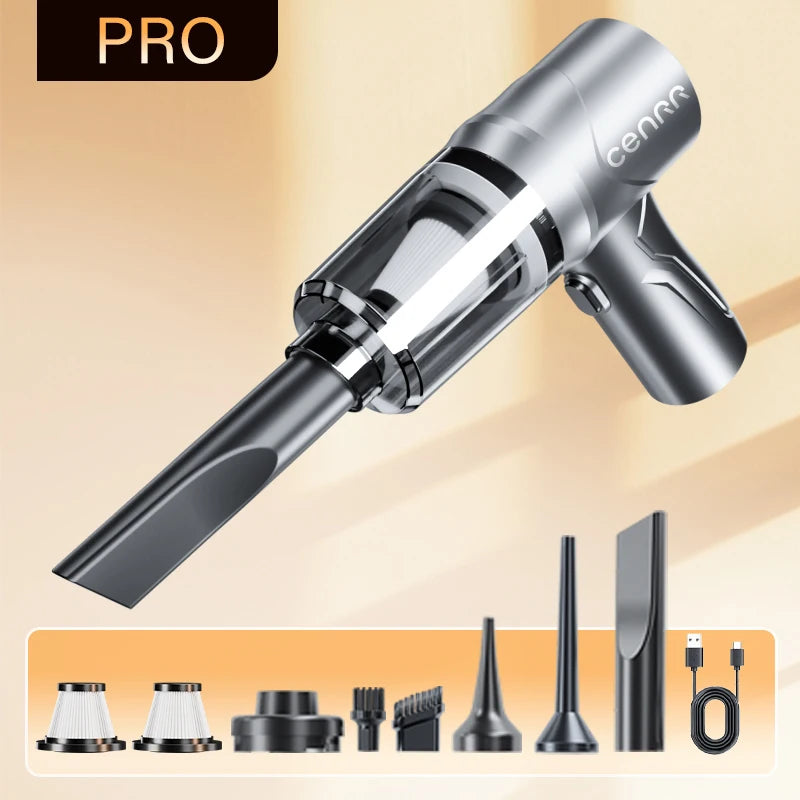 CENRR 895000PA Cordless Car Vacuum Cleaner – Powerful Handheld Wireless Portable Auto Cleaning Device