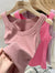 Women Solid Ribbed Tank Top Camisole – Elastic Cotton O-Neck Summer Basic Crop Top 2026