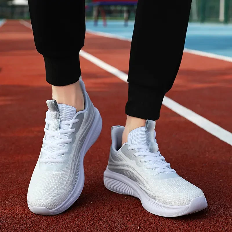 Women’s Breathable Mesh Sneakers – Lightweight Anti-Slip Lace-Up Summer Running & Hiking Athletic Shoes