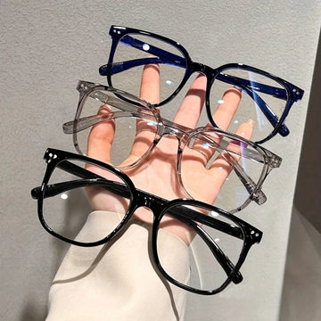 Anti-Blue Light Retro Flat Frame Glasses for Women – Hiking & Camping Eyewear (1/2/3 Pack)