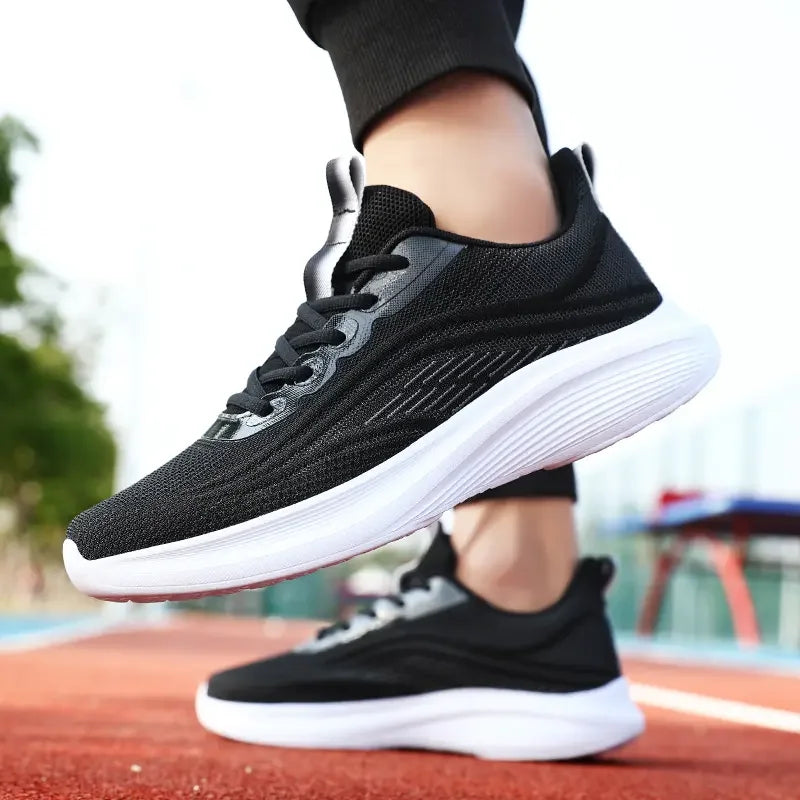 Women’s Breathable Mesh Sneakers – Lightweight Anti-Slip Lace-Up Summer Running & Hiking Athletic Shoes