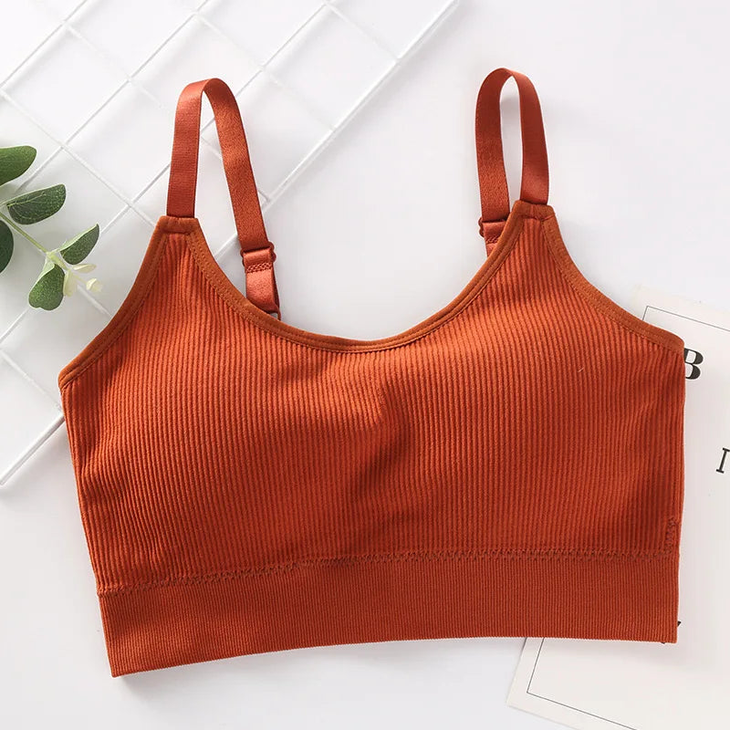Women’s Seamless Cotton Tube Top Bra – Wire-Free Gathered Comfort Bralette