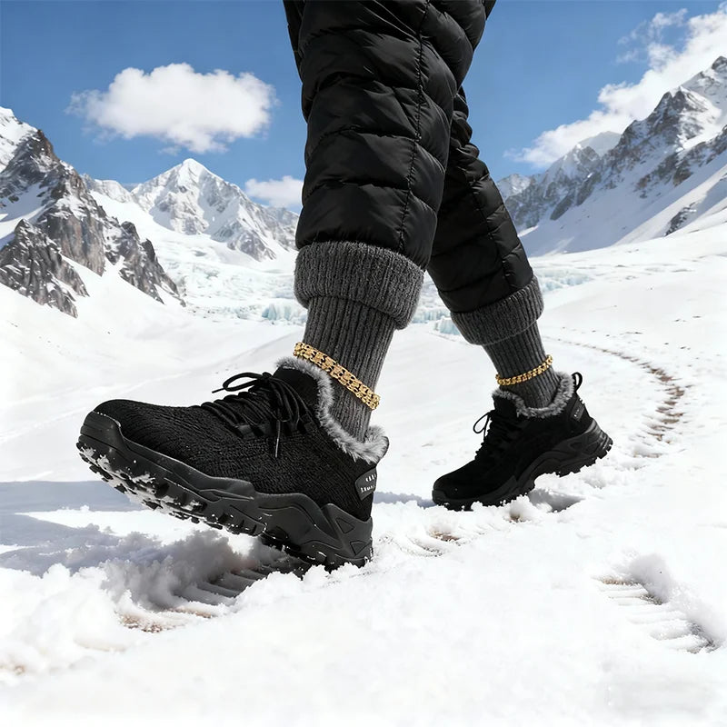 Women’s Winter Warm Non-Slip Sports Shoes – Plush Lined Outdoor Walking Sneakers for Cold Weather Comfort