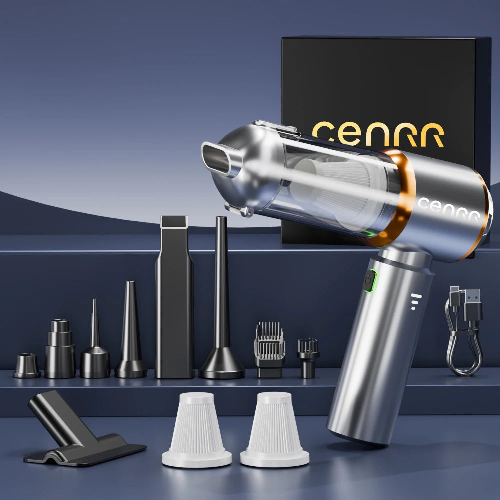 CENRR Mini Car Vacuum Cleaner 998000PA – Portable Handheld Vacuum & Blower for Car and Home Use