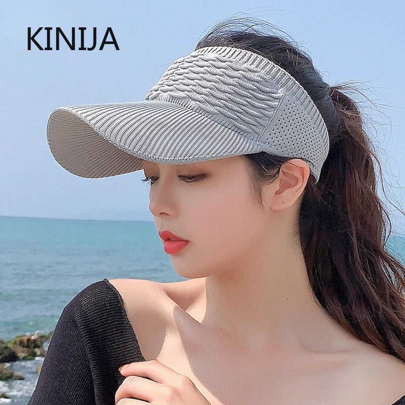 Anti-UV Sun Visor Hat – Breathable Adjustable Open Top Cap for Women & Men | Summer Sports, Golf, Tennis, Beach