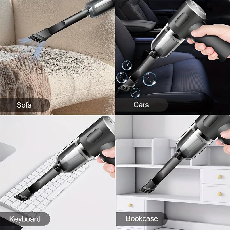 690000PA Cordless Car Vacuum Cleaner – Wireless Wet & Dry Handheld High-Power Vacuum with 2H Fast Charge