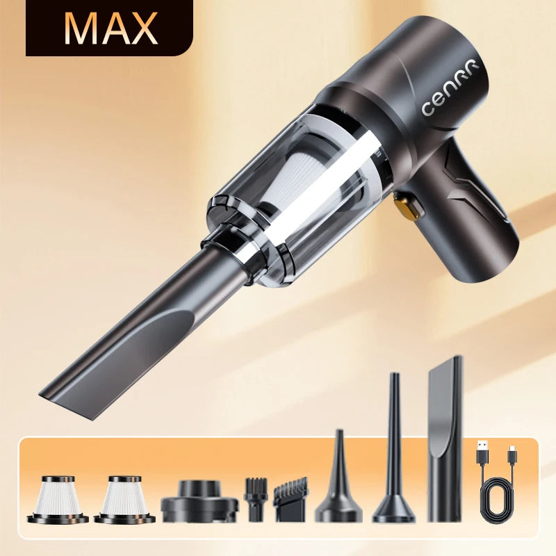 CENRR 895000PA Cordless Car Vacuum Cleaner – Powerful Handheld Wireless Portable Auto Cleaning Device