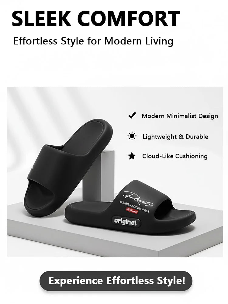 Lightweight EVA Men’s Summer Slippers – Soft Non-Slip Indoor & Outdoor Casual Home Shoes