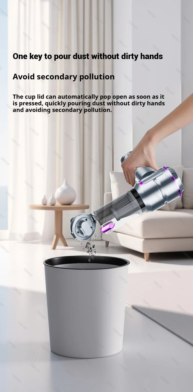 Cordless Mini Car Vacuum Cleaner 998000PA – Portable Handheld Blower for Car & Home Cleaning