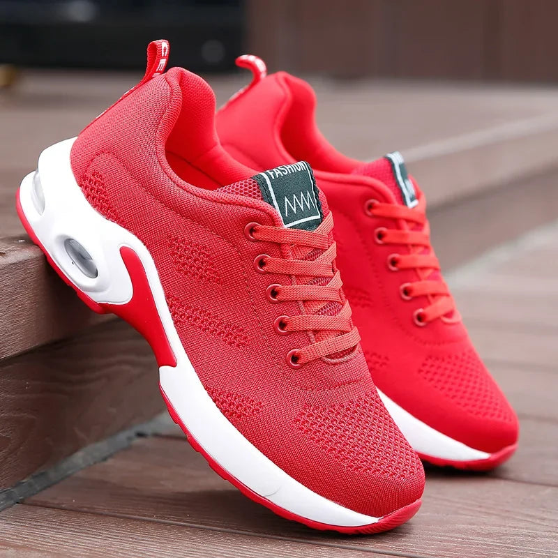 Women’s Platform Casual Sneakers – Breathable Mesh Running Shoes