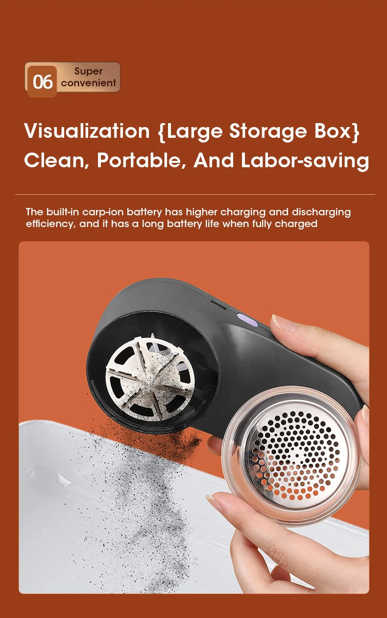 USB Rechargeable LED Electric Lint Remover for Clothes – 8000 RPM Fabric Shaver with Digital Display