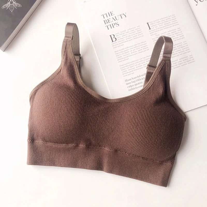 Women’s Seamless Cotton Tube Top Bra – Wire-Free Gathered Comfort Bralette
