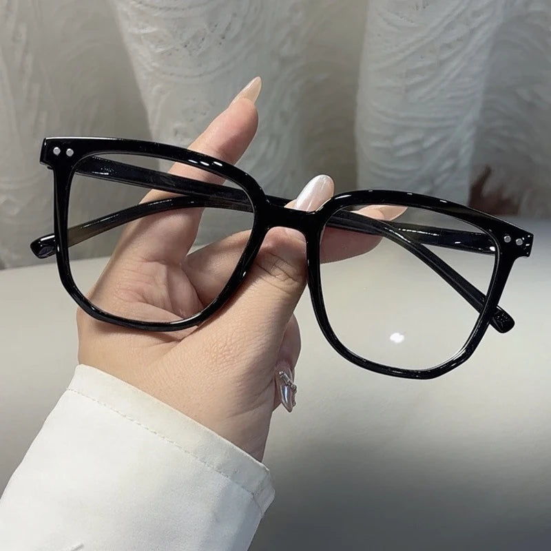 Anti-Blue Light Retro Flat Frame Glasses for Women – Hiking & Camping Eyewear (1/2/3 Pack)