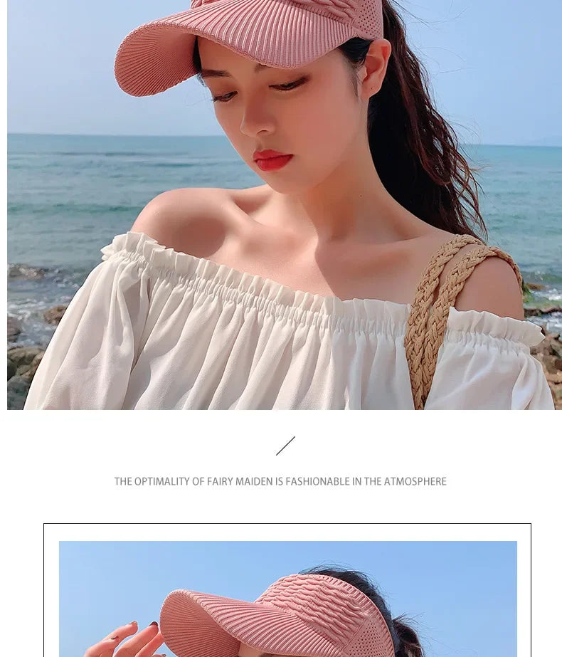 Anti-UV Sun Visor Hat – Breathable Adjustable Open Top Cap for Women & Men | Summer Sports, Golf, Tennis, Beach