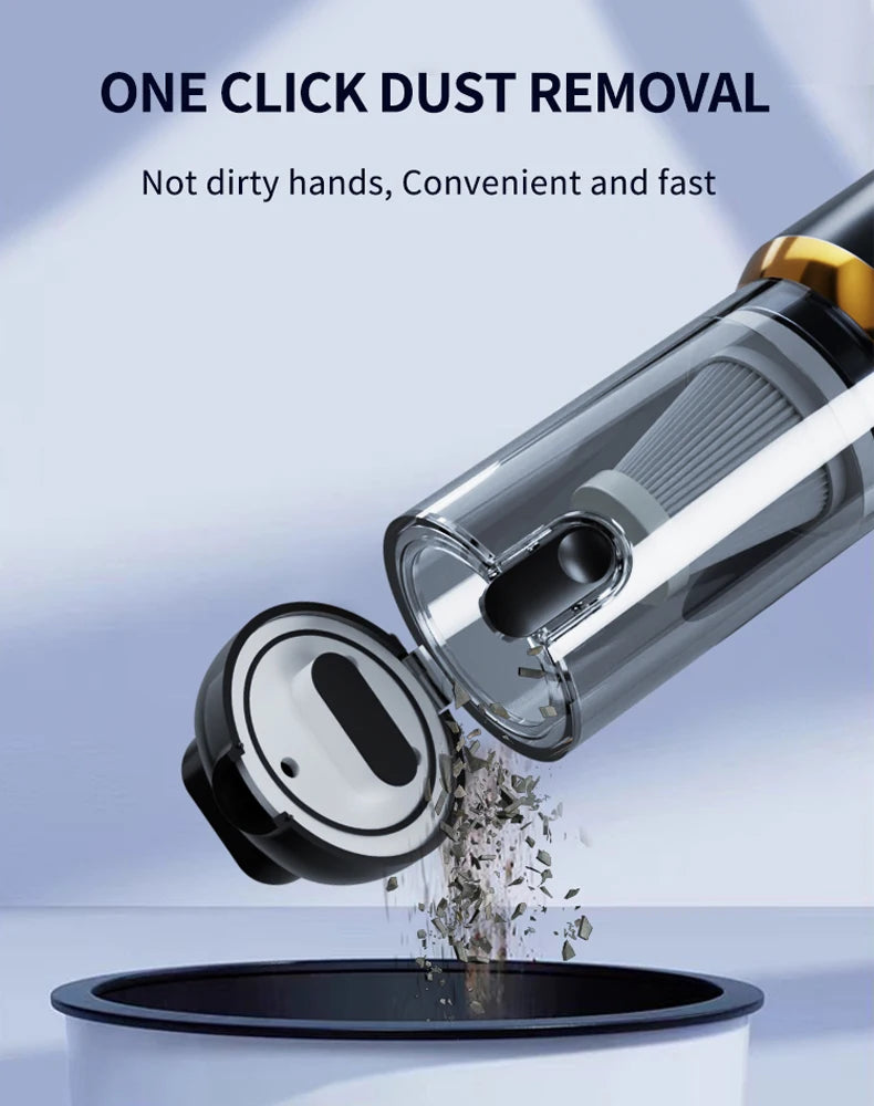 CENRR 998000PA Cordless Car Vacuum Cleaner – High Suction Handheld Portable Wireless Cleaning Machine for Car Interior and Home Use