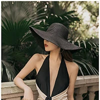 Women’s Foldable Straw Sun Hat – UV Protection Beach Visor, Lightweight Travel Bucket Cap, Casual Summer Panama Hat