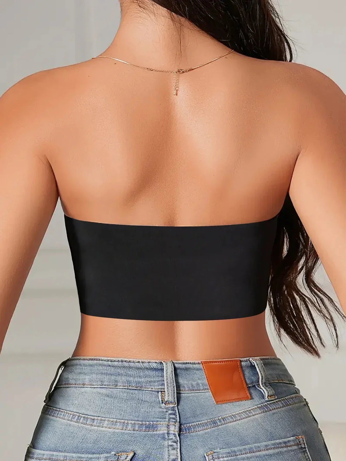 Women’s Strapless Seamless Front Button Bra – Wireless No Padding 3/4 Cup Comfortable Everyday Underwear